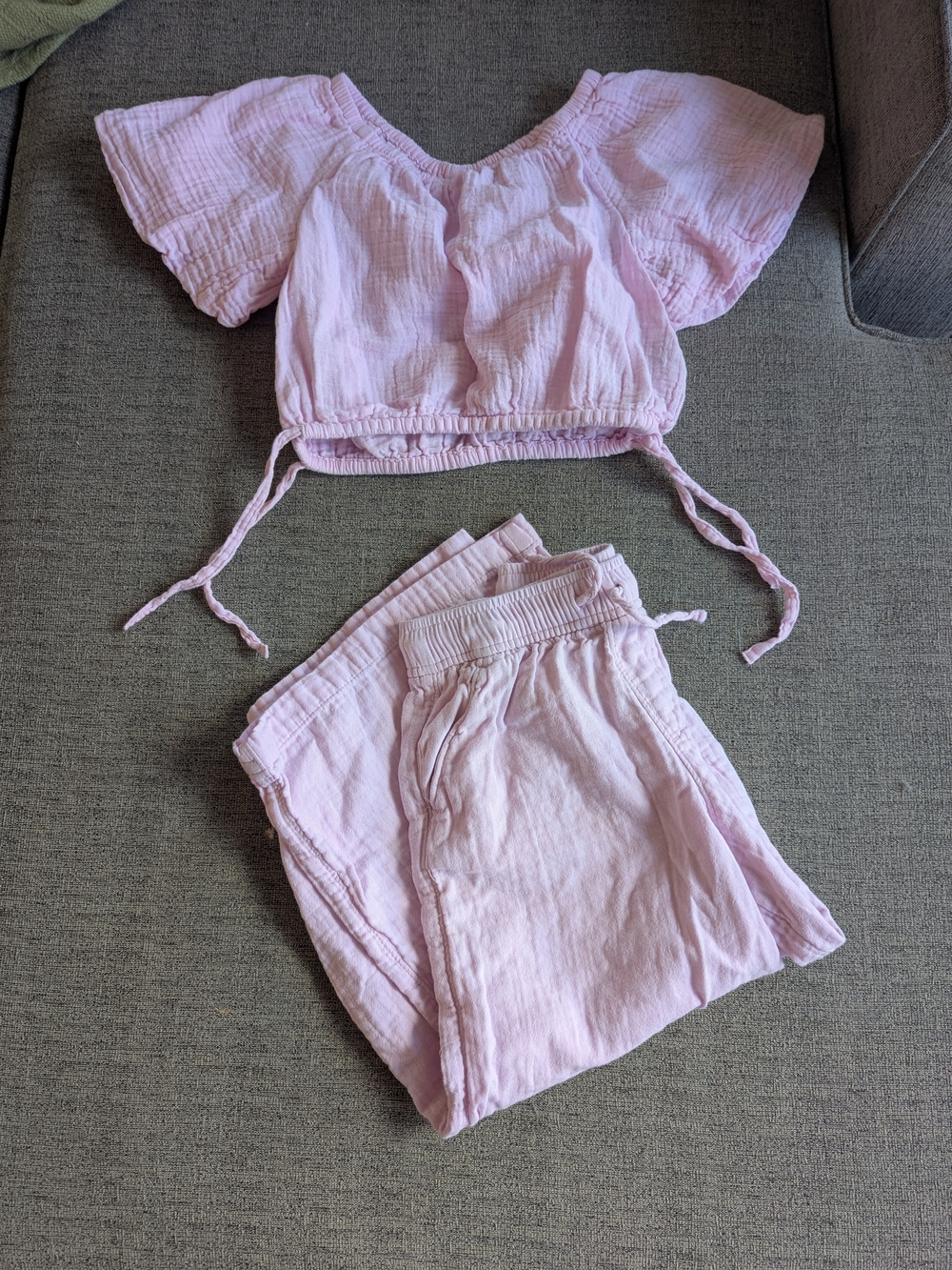 Old Navy Light Pink Girls' Two-Piece Top and Pants Set
